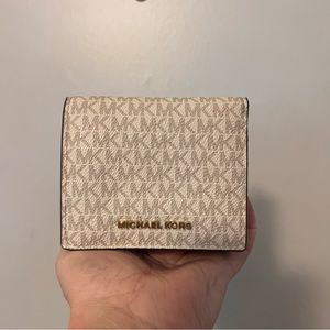 Michael Kors White Signature Bifold Wallet